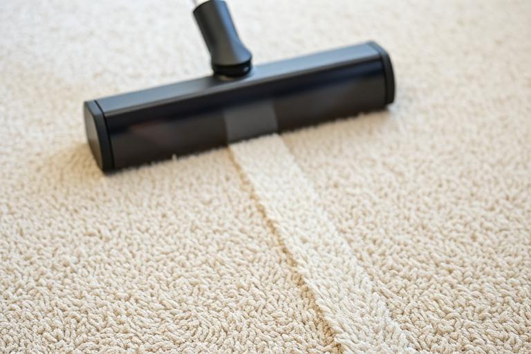 Cleaning wand leaving a clean stripe on beige carpet
